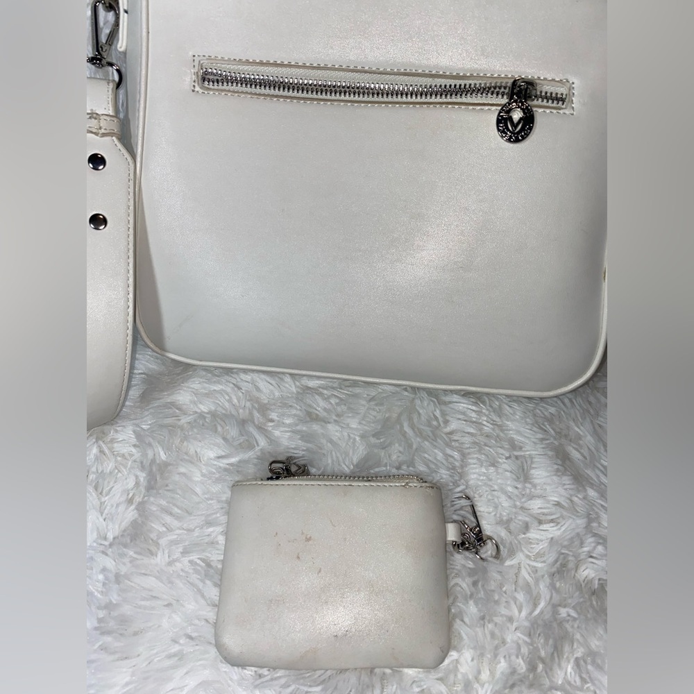 Valentino Orlandi White Crossbody Bag Flawed Missing a Rivet - Picture 7 of 9
